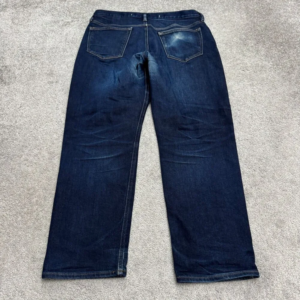 Banana Republic Traveler Straight Leg Denim Jeans Mens 34x30 Dark Wash Stretch